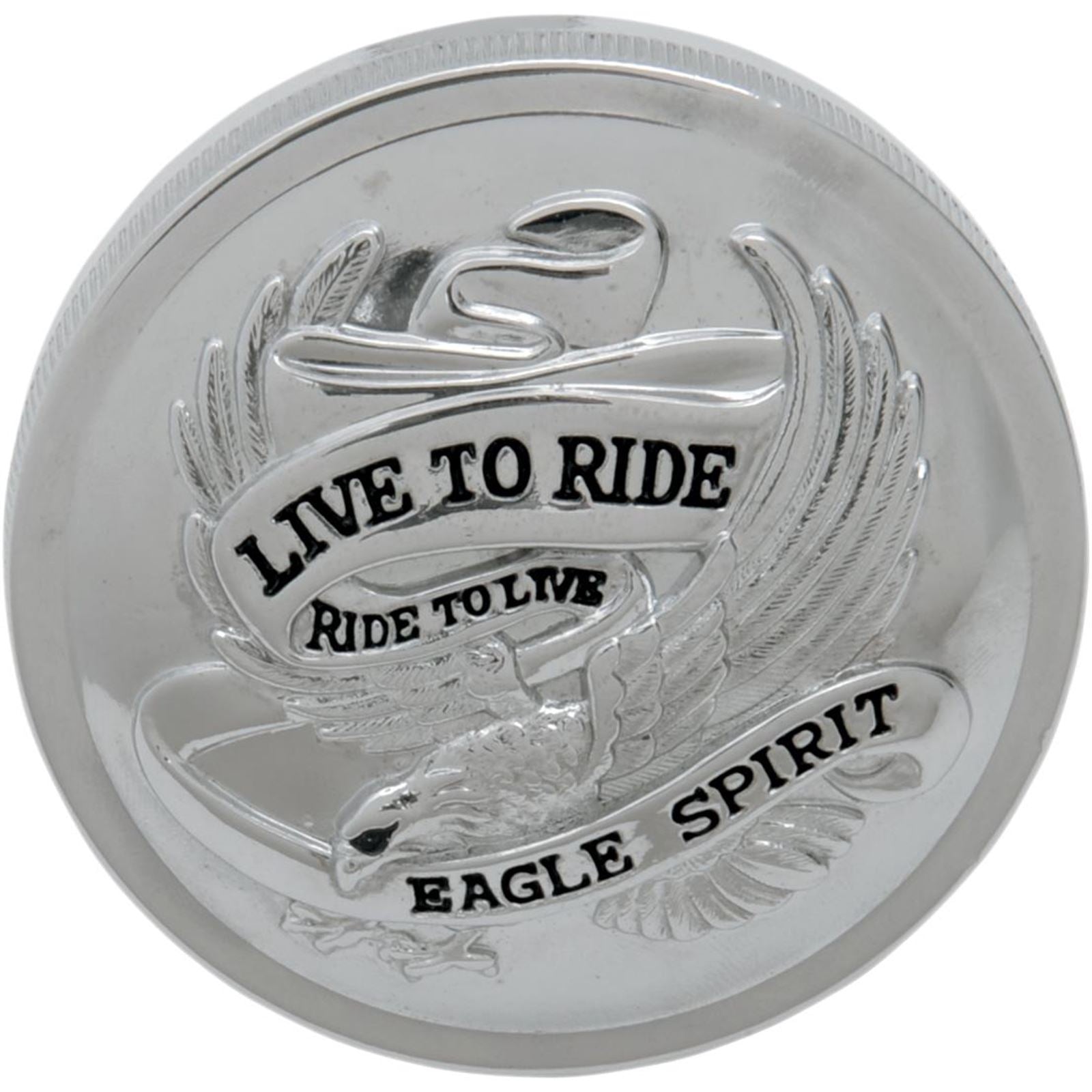 Drag Specialties Live To Ride Gas Cap - Chrome - Non- Vented DS-390137_252477
