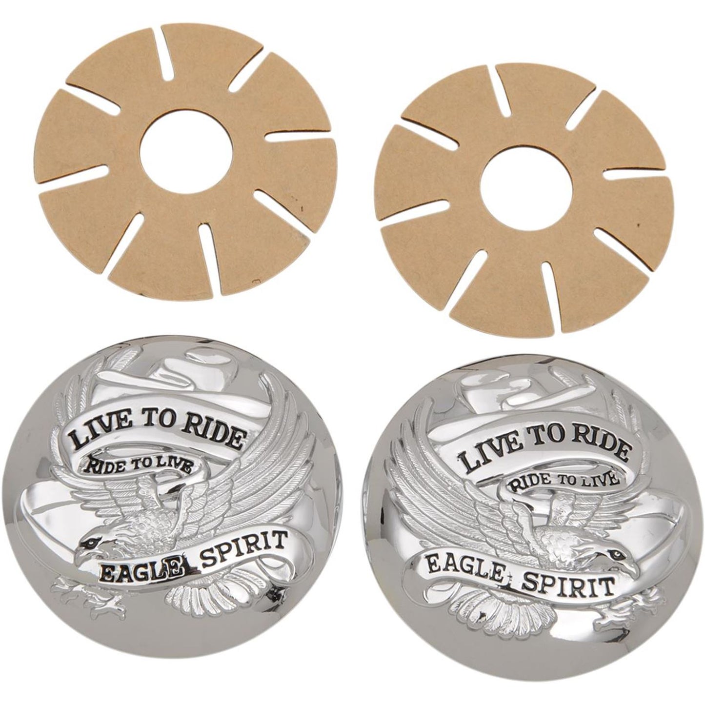 Drag Specialties Live to Ride Gas Cap Cover - Chrome DS-390126_252486