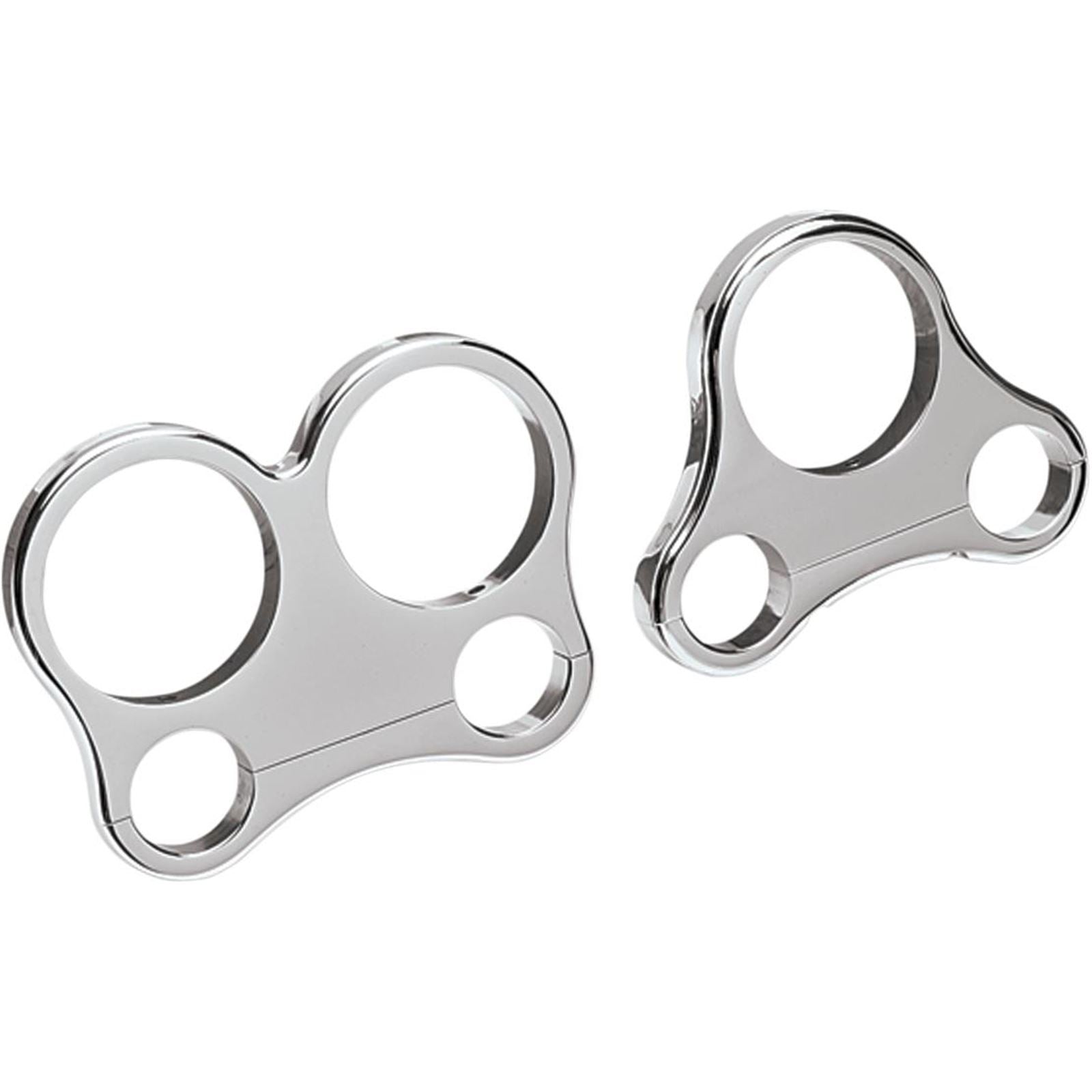 Drag Specialties 1.25" T-Bar Single Gauge Mount - Chrome - For 2.375/2.4" Mini Gauge DS-373866_252571