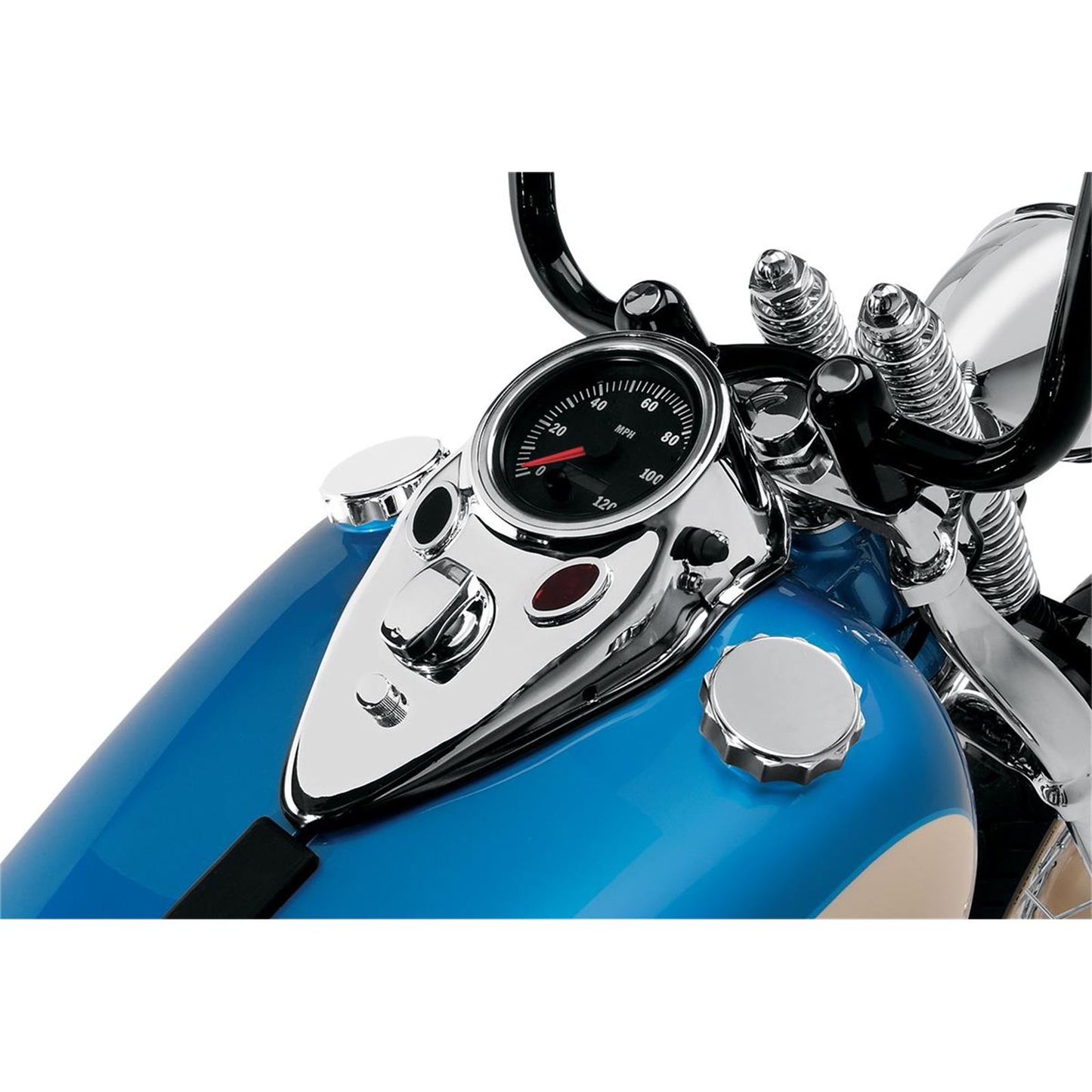 Drag Specialties Cat Eye Dash Cover - Chrome DS-373645_252607