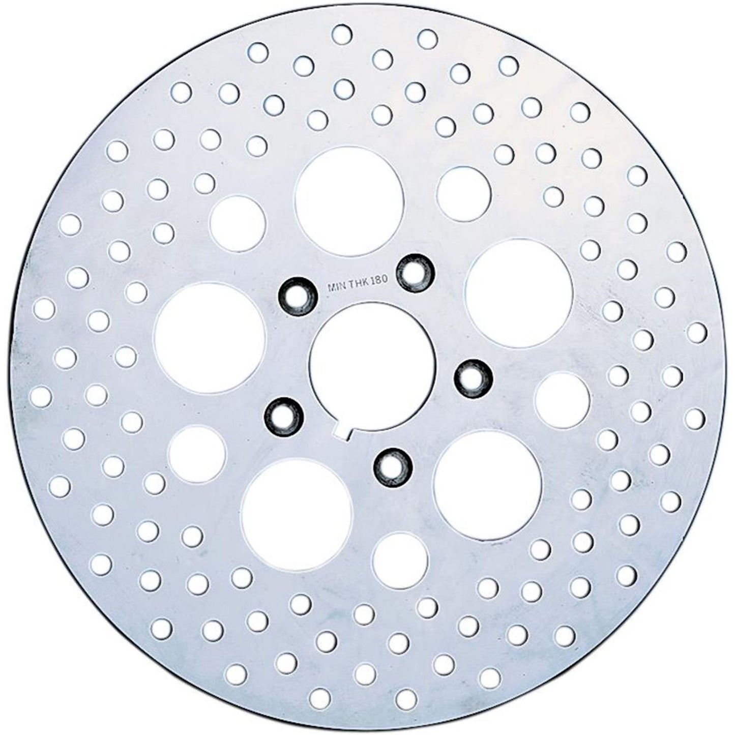 Drag Specialties Drilled Brake Rotor - Front - 11.5" - Polished [MPN: DS-325738]_252639