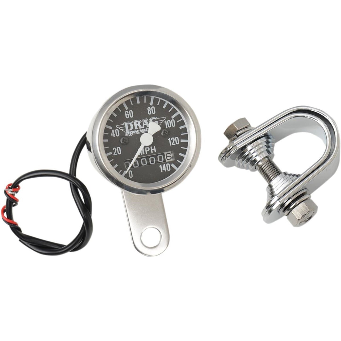 Drag Specialties Speedometer - Black - 2-1 - 1-7/8" 7805-6843_252802