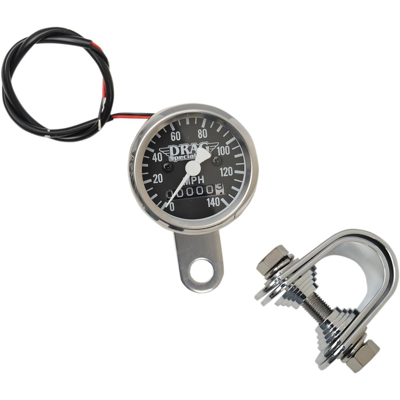 Drag Specialties Mini Speedometer - Black - 1-7/8" 7805-6845_252804