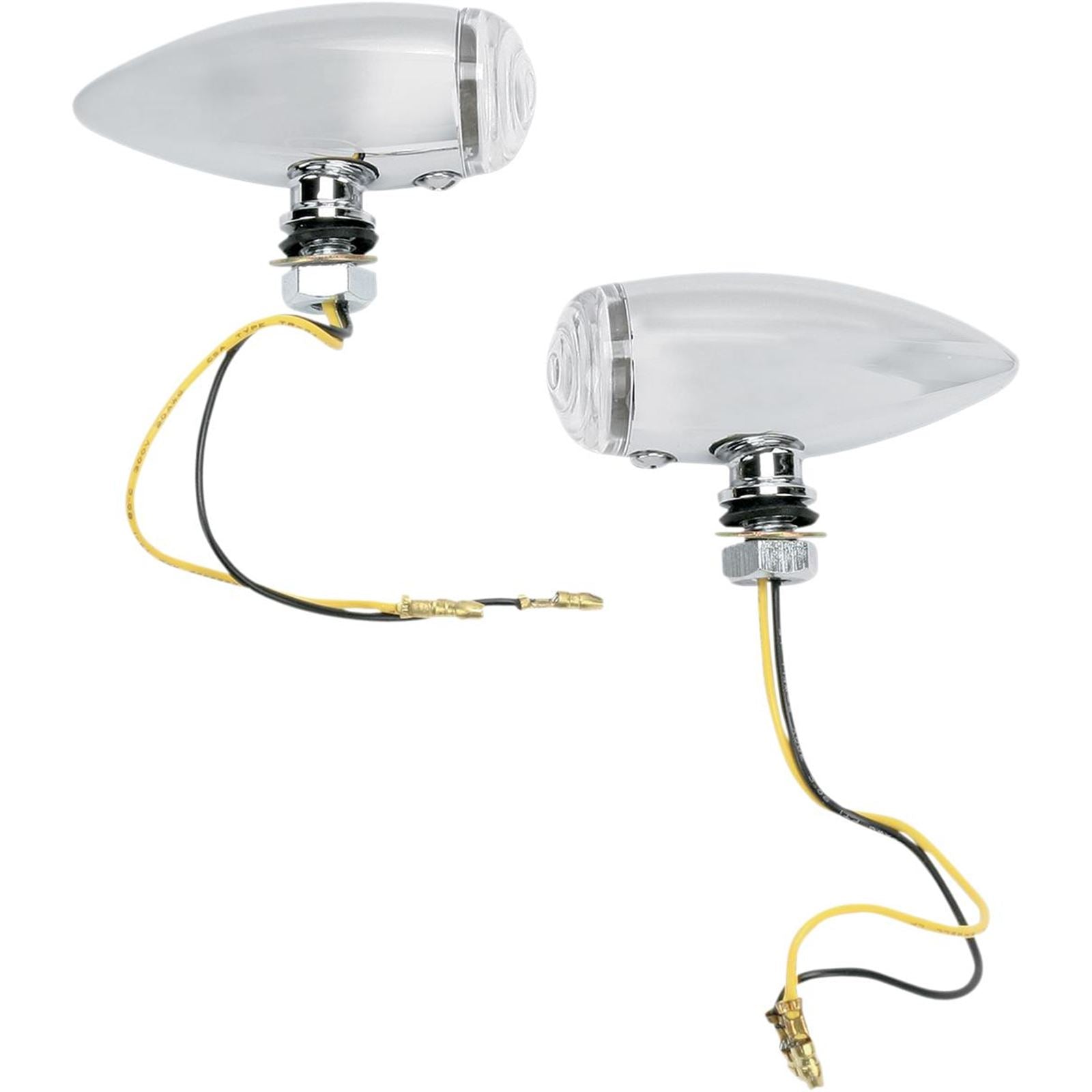 Drag Specialties Bullet LED Marker Lights - Smooth - Clear 7805-2068_252833