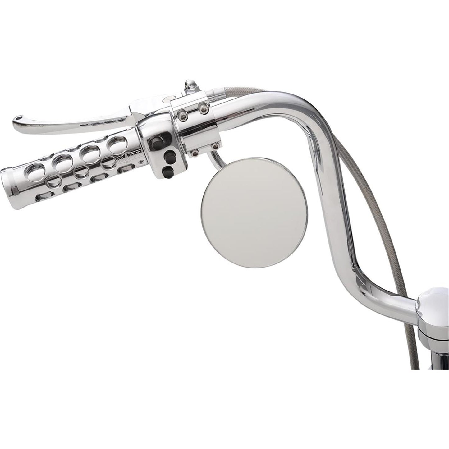 Drag Specialties 4" Round Mirror - Adjustable Stem DS-302050_253180