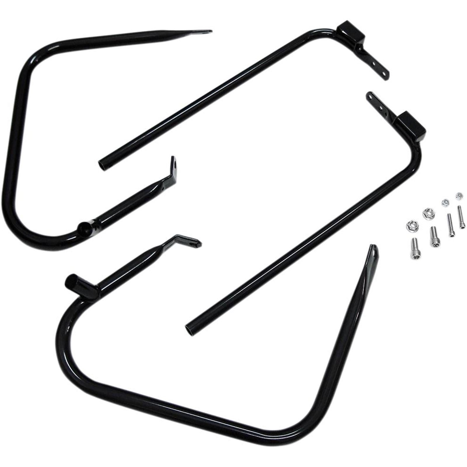 Drag Specialties Saddlebag Support Kit - 97-08 FLT - Black 3501-1244_253215