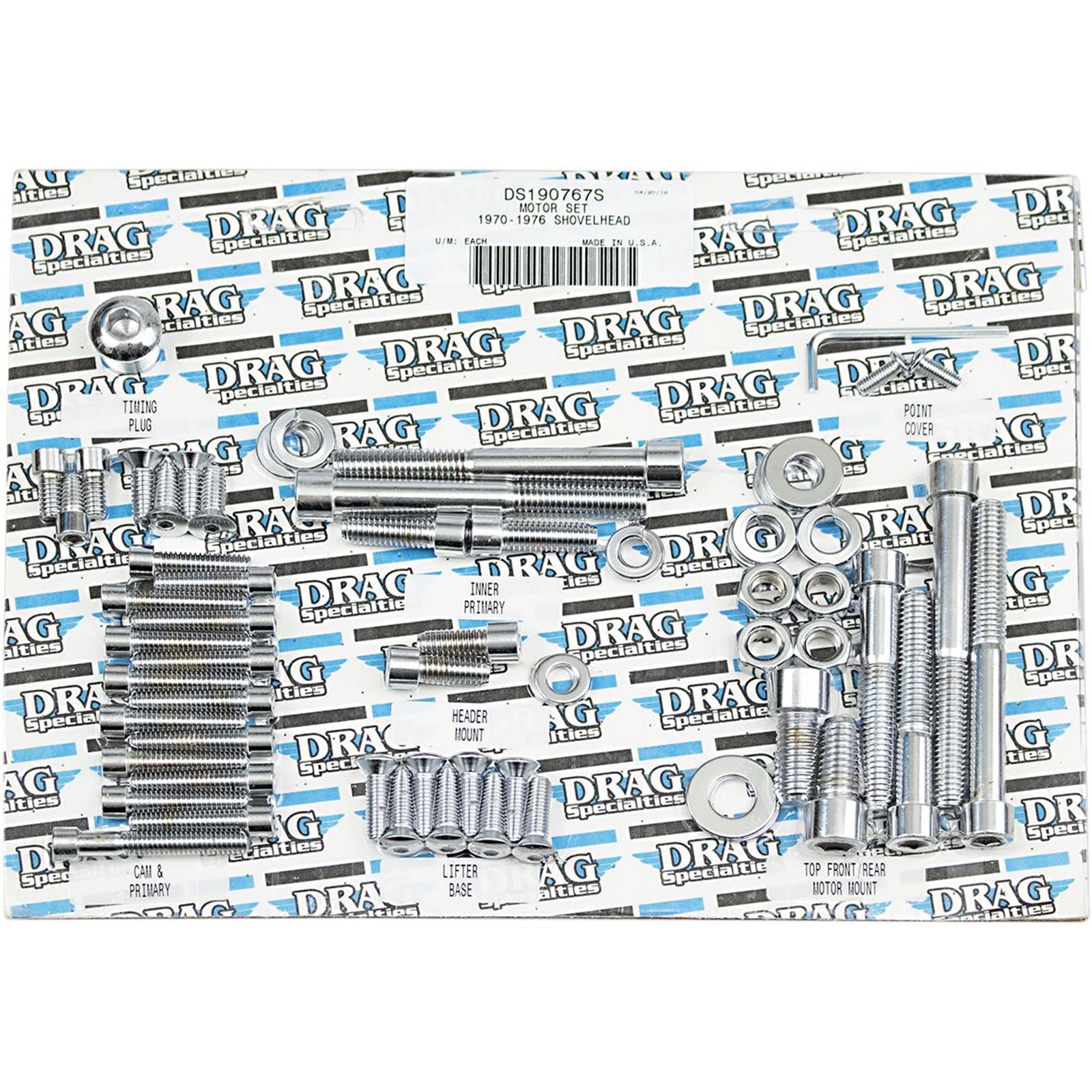 Drag Specialties 70-76 FX FL Smooth Motor Bolt Kit DS-190767S_253551