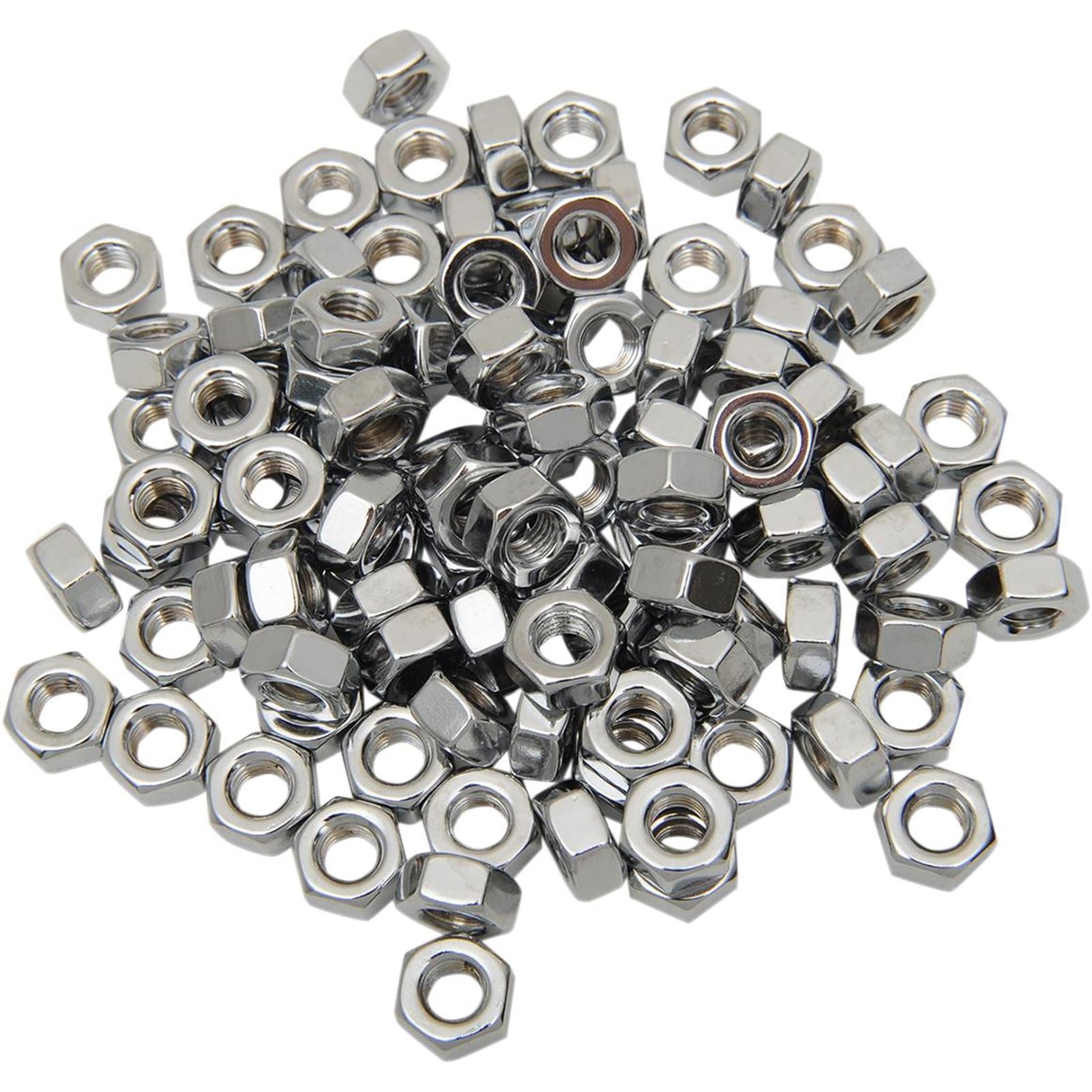 Drag Specialties 1/4"-28 Chrome Hex Nut DS-190658_253589