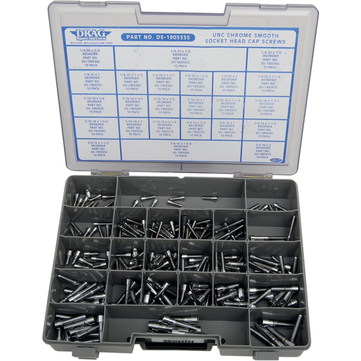 Drag Specialties Unified National Coarse Smooth Socket Head Assortment DS-190533S_253888