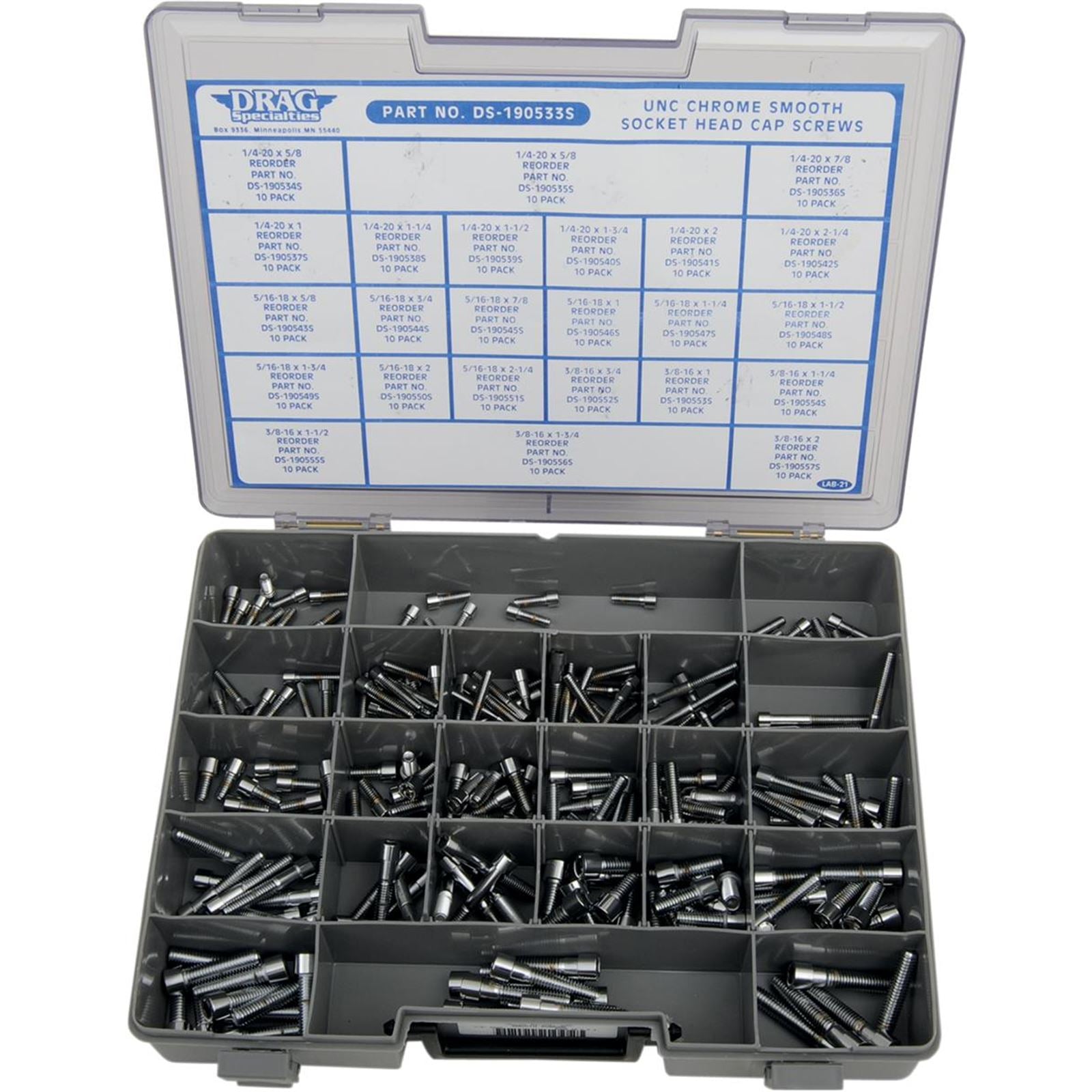 Drag Specialties Unified National Coarse Smooth Socket Head Assortment DS-190533S_253888