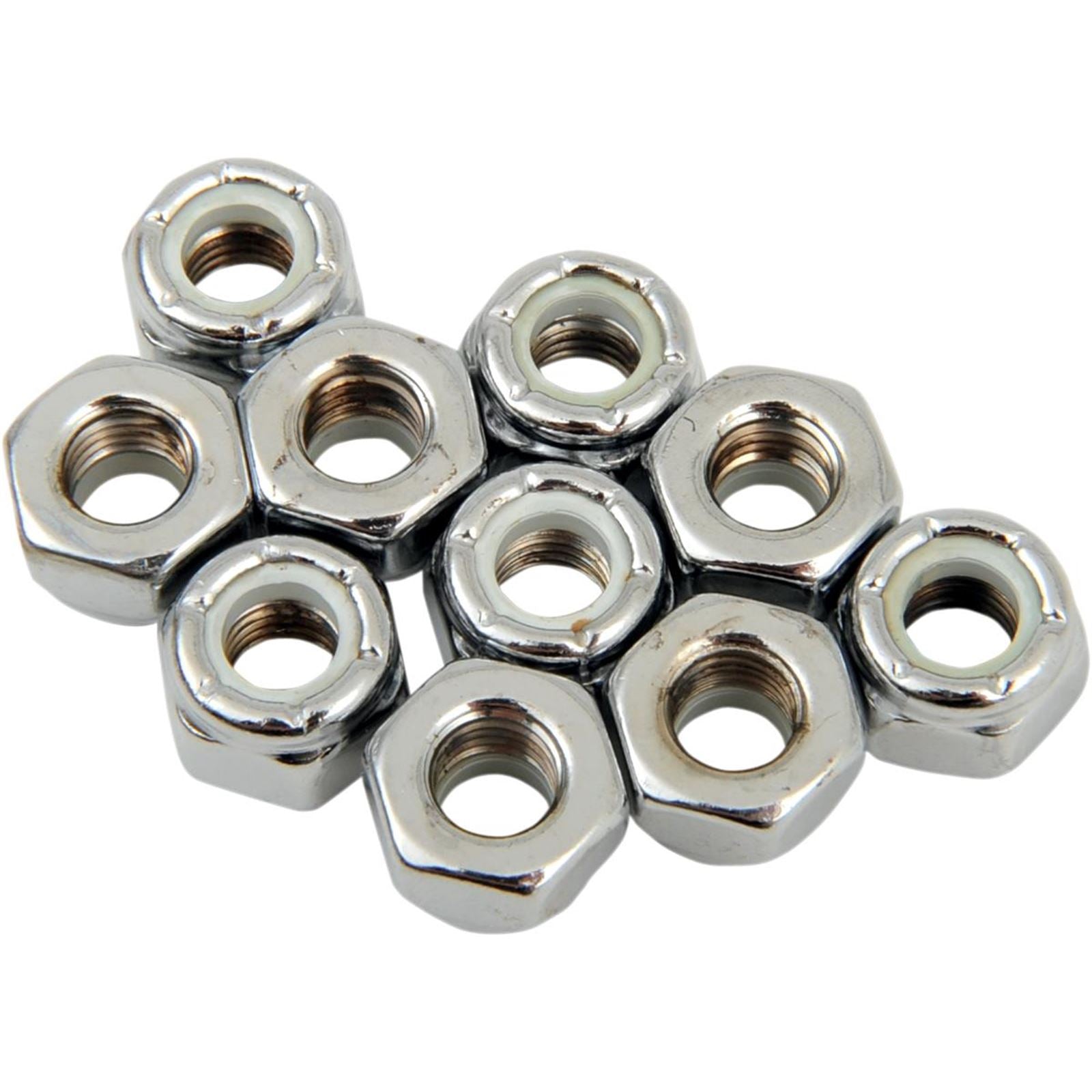 Drag Specialties 1/4-28 Chrome Nylon Nut DS-190525_253899