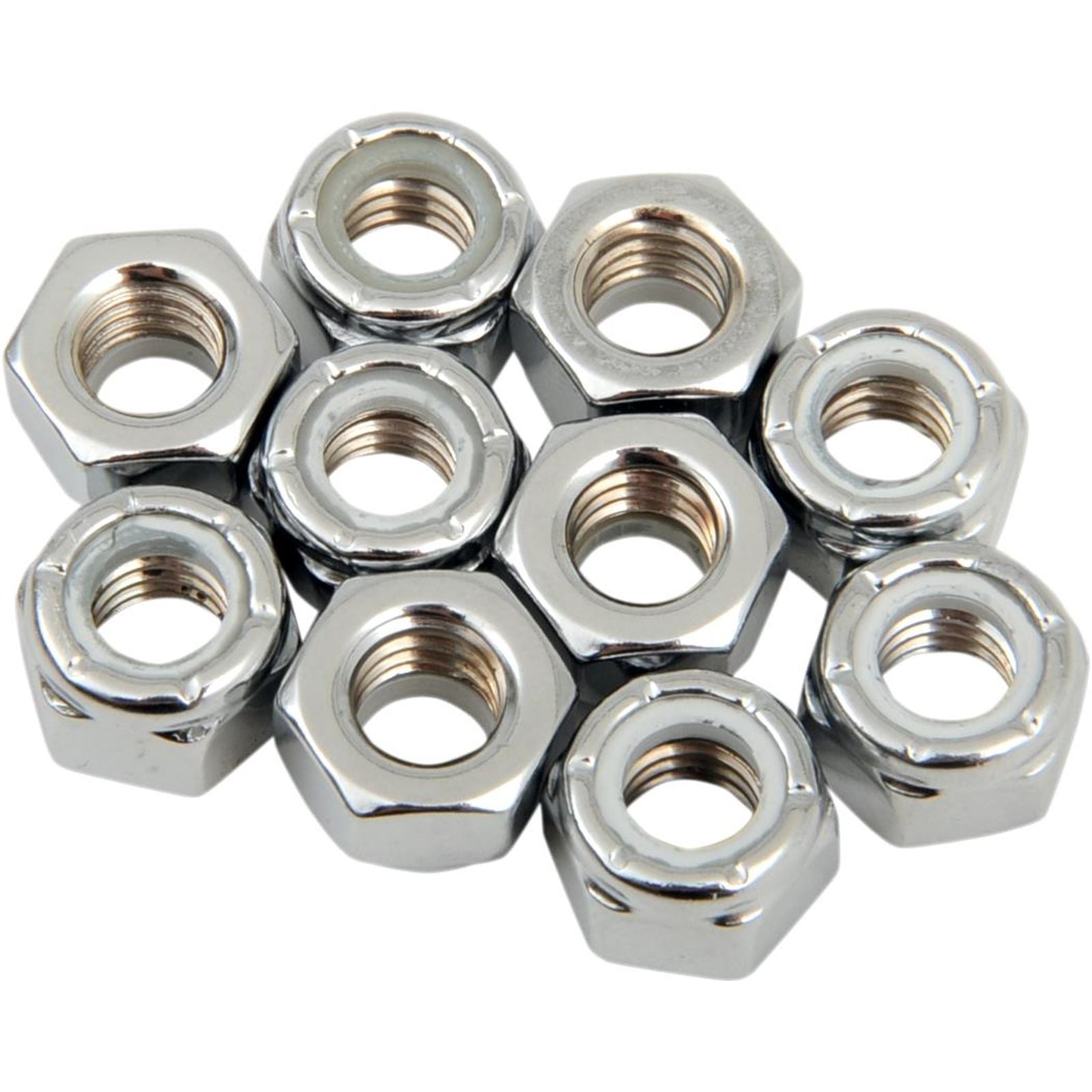 Drag Specialties 5/16-18 Chrome Nylon Nut DS-190526_253900