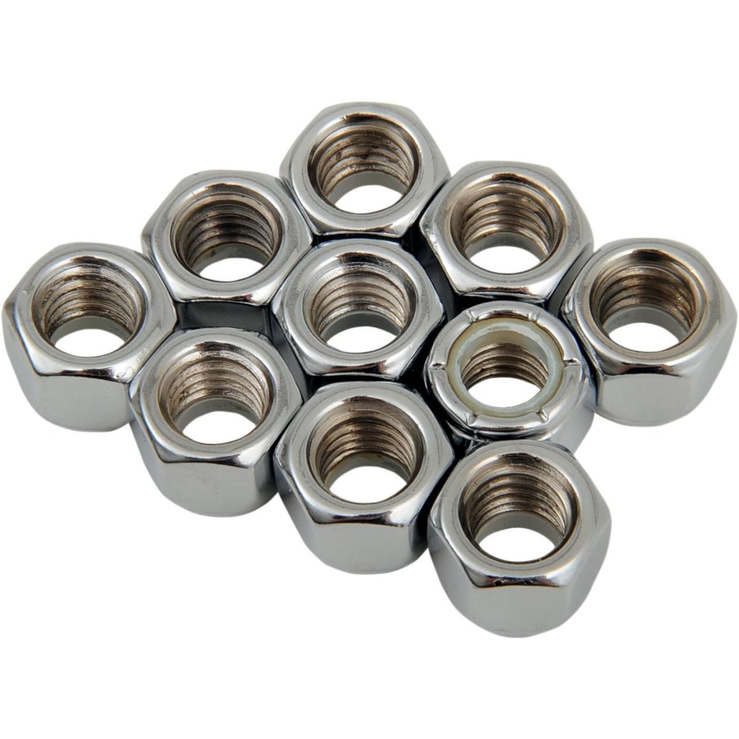 Drag Specialties 3/8-16 Chrome Nylon Nut DS-190528_253902