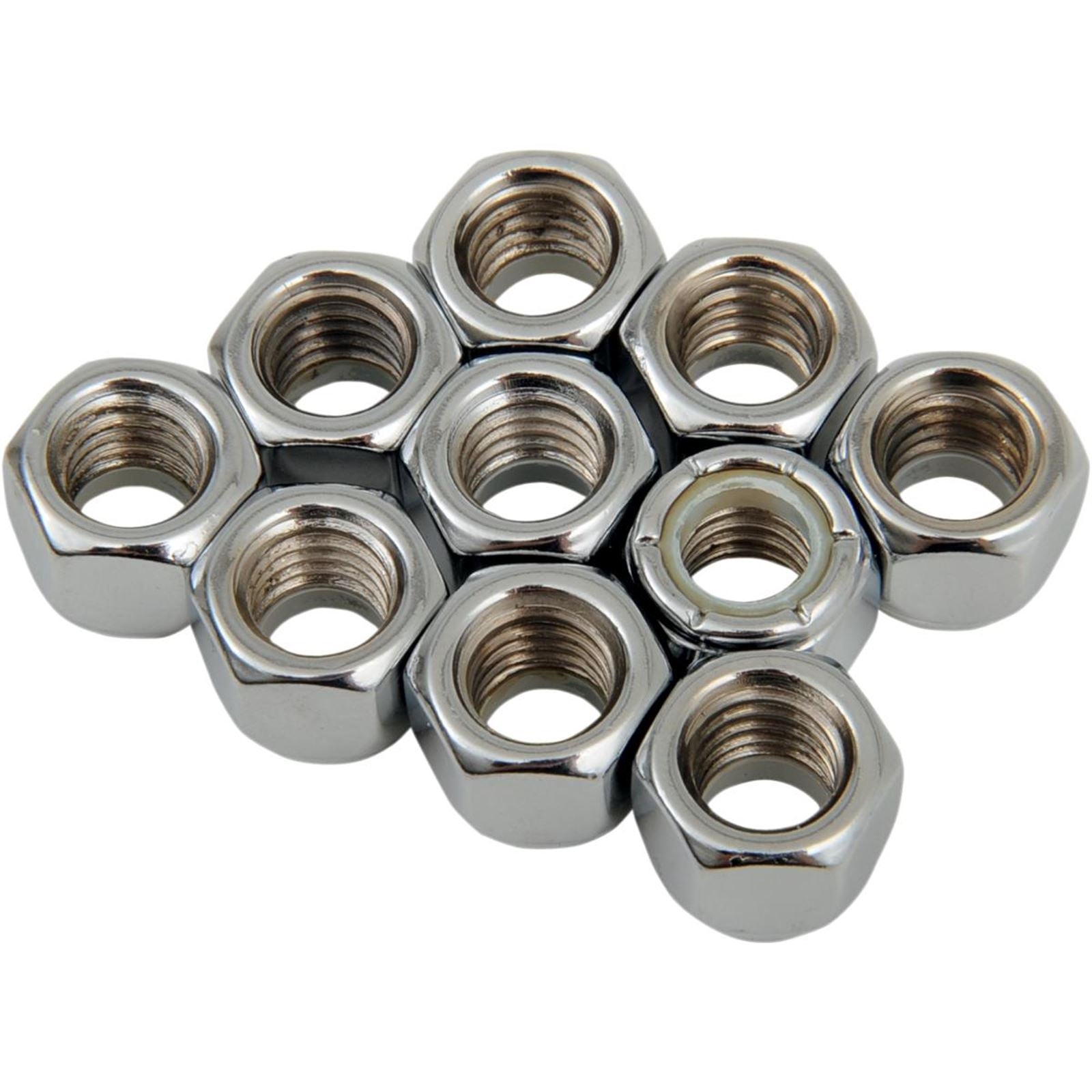 Drag Specialties 3/8-16 Chrome Nylon Nut DS-190528_253902