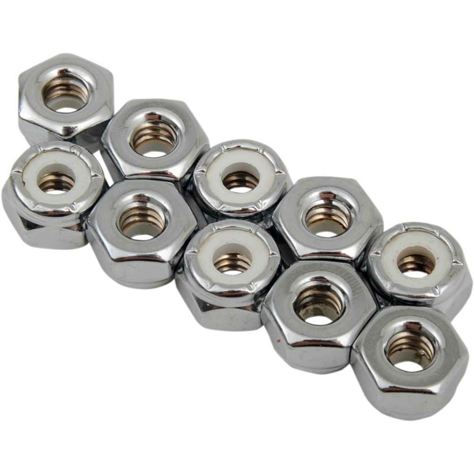 Drag Specialties 10-24 Chrome Nylon Nut DS-190522_253910