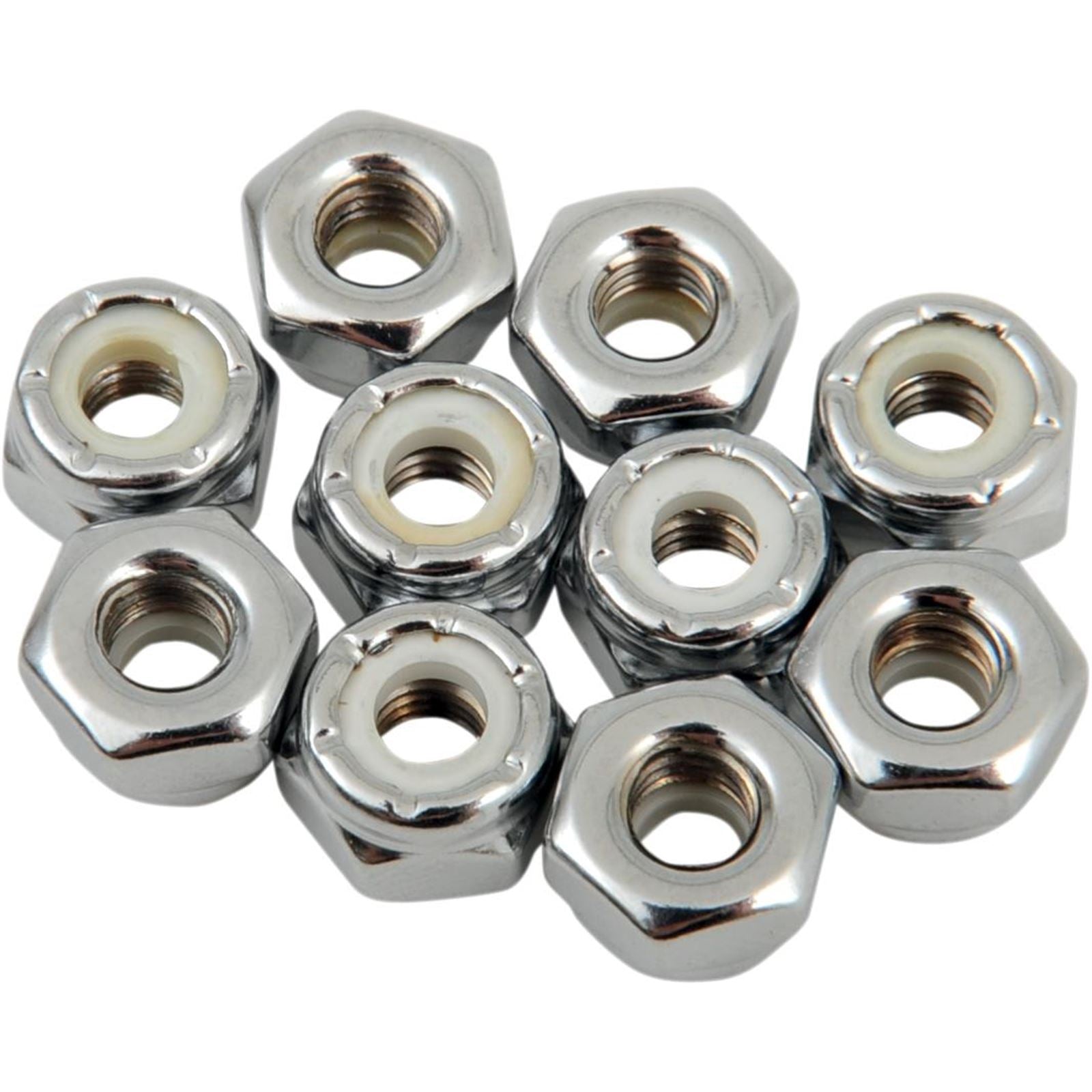 Drag Specialties 10-32 Chrome Nylon Nut DS-190523_253911