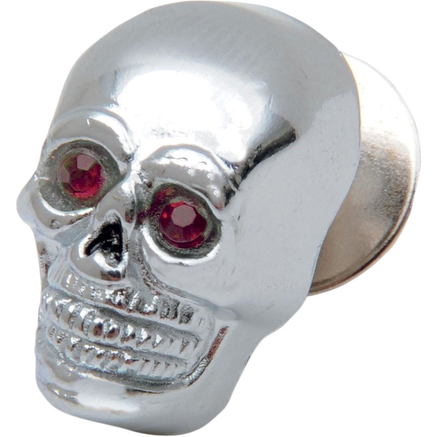 Drag Specialties Small Chrome Skull with Red Eye DS-190485_253925