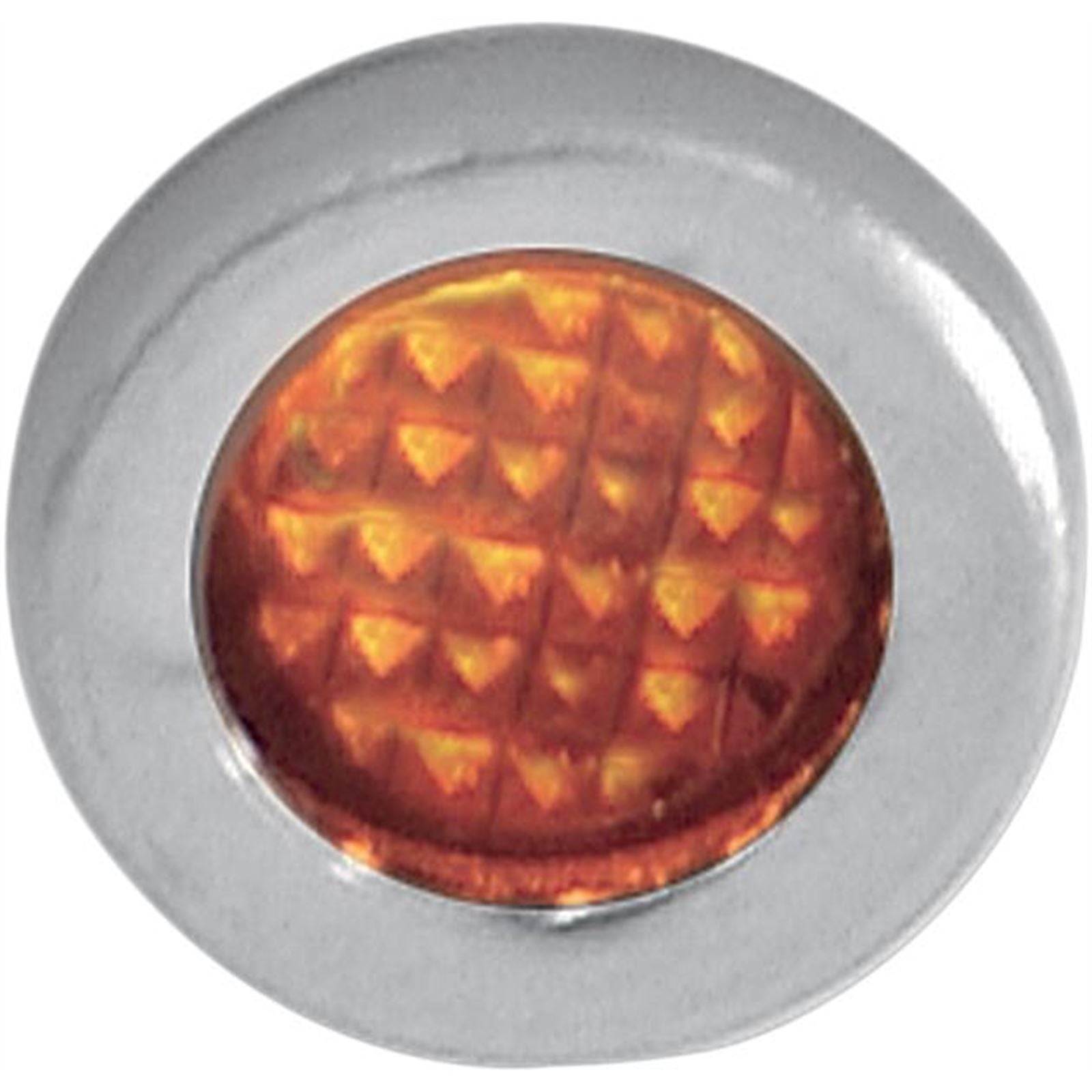 Drag Specialties Snap-In Indicator Light - Amber - Stainless Steel Bezel 2212-0112_254013