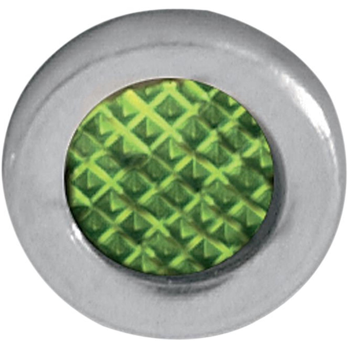 Drag Specialties Snap-In Indicator Light - Green - Stainless Steel Bezel 2212-0110_254027
