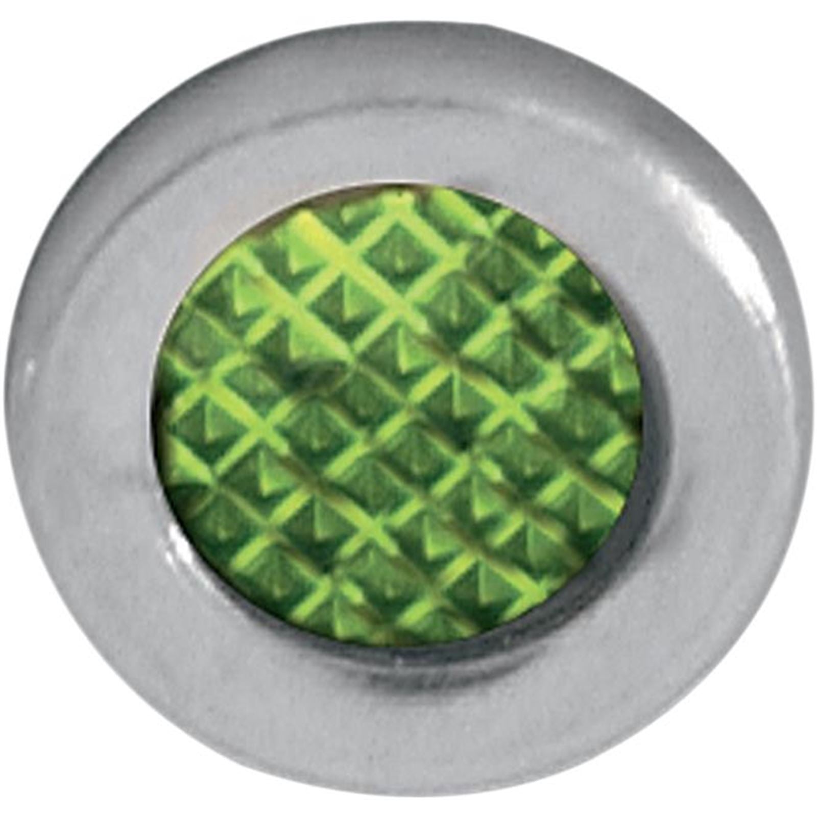 Drag Specialties Snap-In Indicator Light - Green - Stainless Steel Bezel 2212-0110_254027