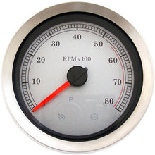 Drag Specialties 4" Electronic Tachometer - White Face 2211-0167_254031