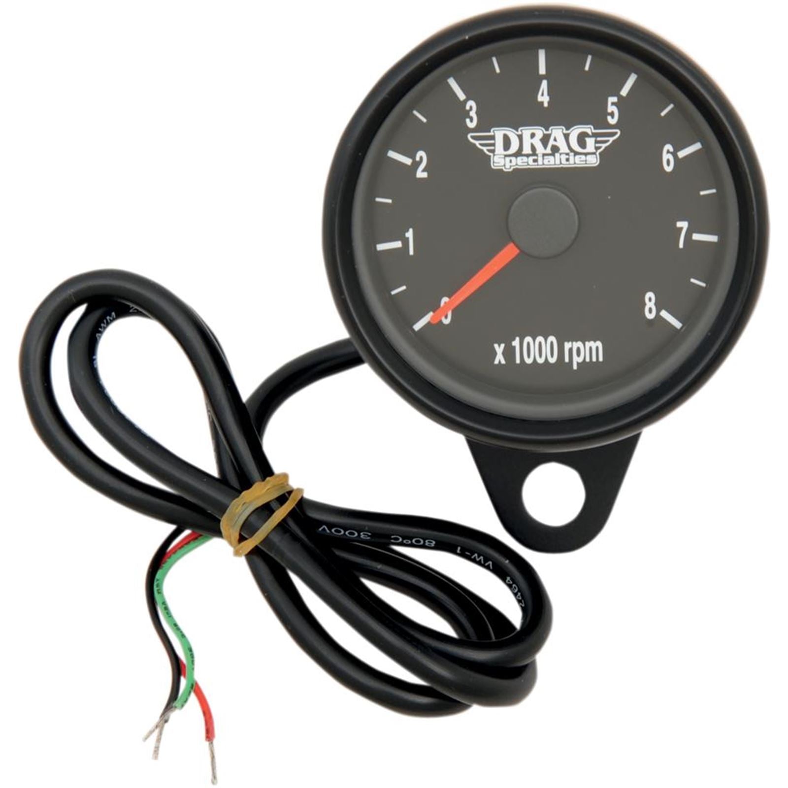 Drag Specialties 2.4" Mini Electronic Tachometer - Black - Backlit LED Black Face 2211-0125_254041