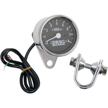 Drag Specialties 2.4" Electronic Tach -Stainless Steel Housing- Backlit LED Black Face 2211-0104_254048