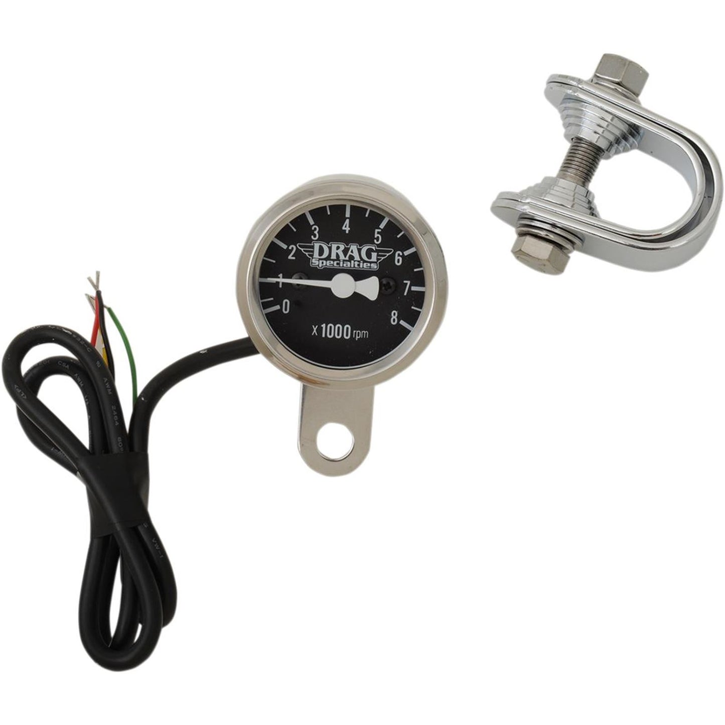 Drag Specialties 1-7/8" Electronic Mini Tach -Steel Housing -LED Illuminated Black Face 2211-0055_254221