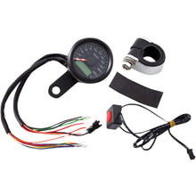 Drag Specialties 1-7/8" Programmable Speedometer with Indicator Lights - Gloss Black - 220 KPH LED Black Face [MPN: 2210-0422]_254229