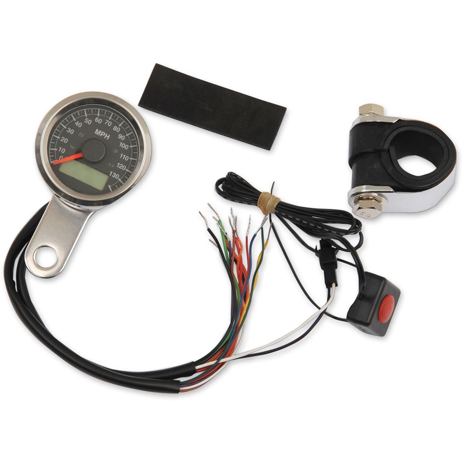 Drag Specialties 1-7/8" Programmable Speedometer w/Indicator Lights - SS - 120 MPH 2210-0416_254235