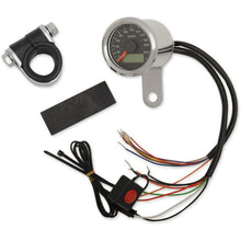 Drag Specialties 1-7/8" Programmable Speedometer - Stain Steel - 220 KPH LED Black Face [MPN: 2210-0418]_254238
