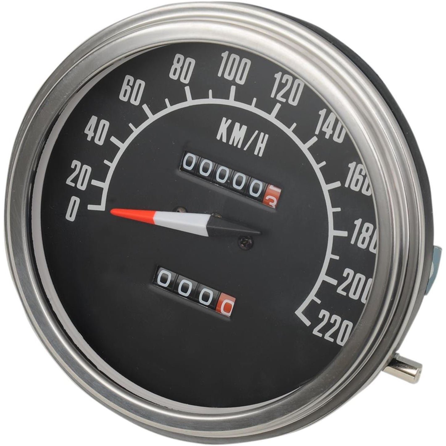 Drag Specialties 5" KPH FL-Style 2:1 Speedometer - '68-'84 Black Face 2210-0346_254242