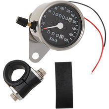 Drag Specialties 2.4" KPH Mini LED Mechanical Speedometer/Indicators/Trip - Com/Blk 2:1 2210-0331_254251
