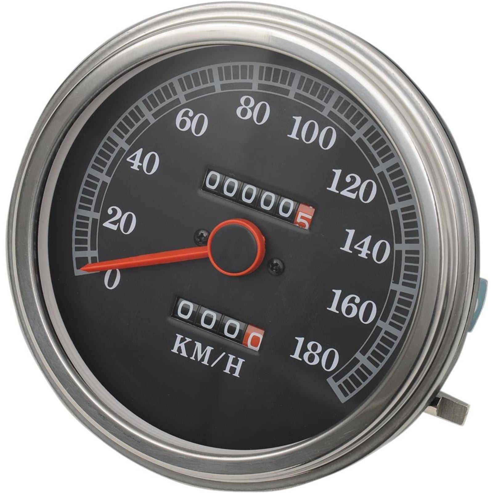 Drag Specialties 5" KPH FL-Style 2:1 Speedometer - '89-'95 Black Face 2210-0345_254254