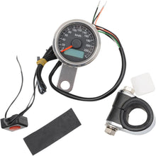 Drag Specialties 1.87" KPH Programmable Mini Speedometer - Polished - Black Face 2210-0324_254259