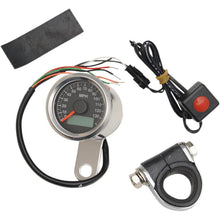 Drag Specialties 1.87" MPH Programmable Mini Electronic Speedometer Polished Black Face 2210-0172_254281