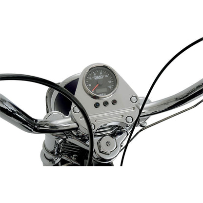 Drag Specialties 2.4" MPH Programmable Mini Electronic Speedometer Polished Black Face 2210-0174_254285