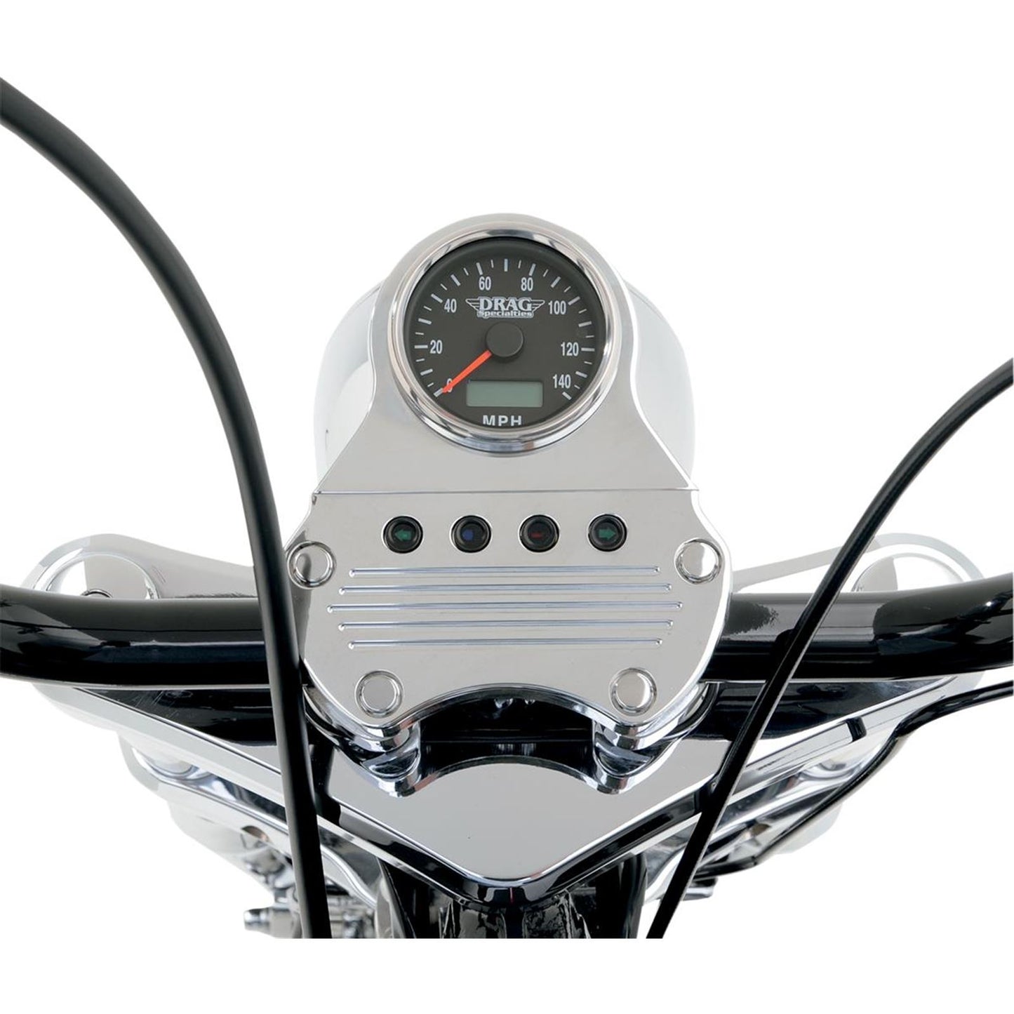 Drag Specialties 2.4" MPH Programmable Mini Electronic Speedometer Polished Black Face 2210-0174_254286