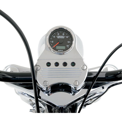 Drag Specialties 2.4" MPH Programmable Mini Electronic Speedometer Polished Black Face 2210-0174_254286