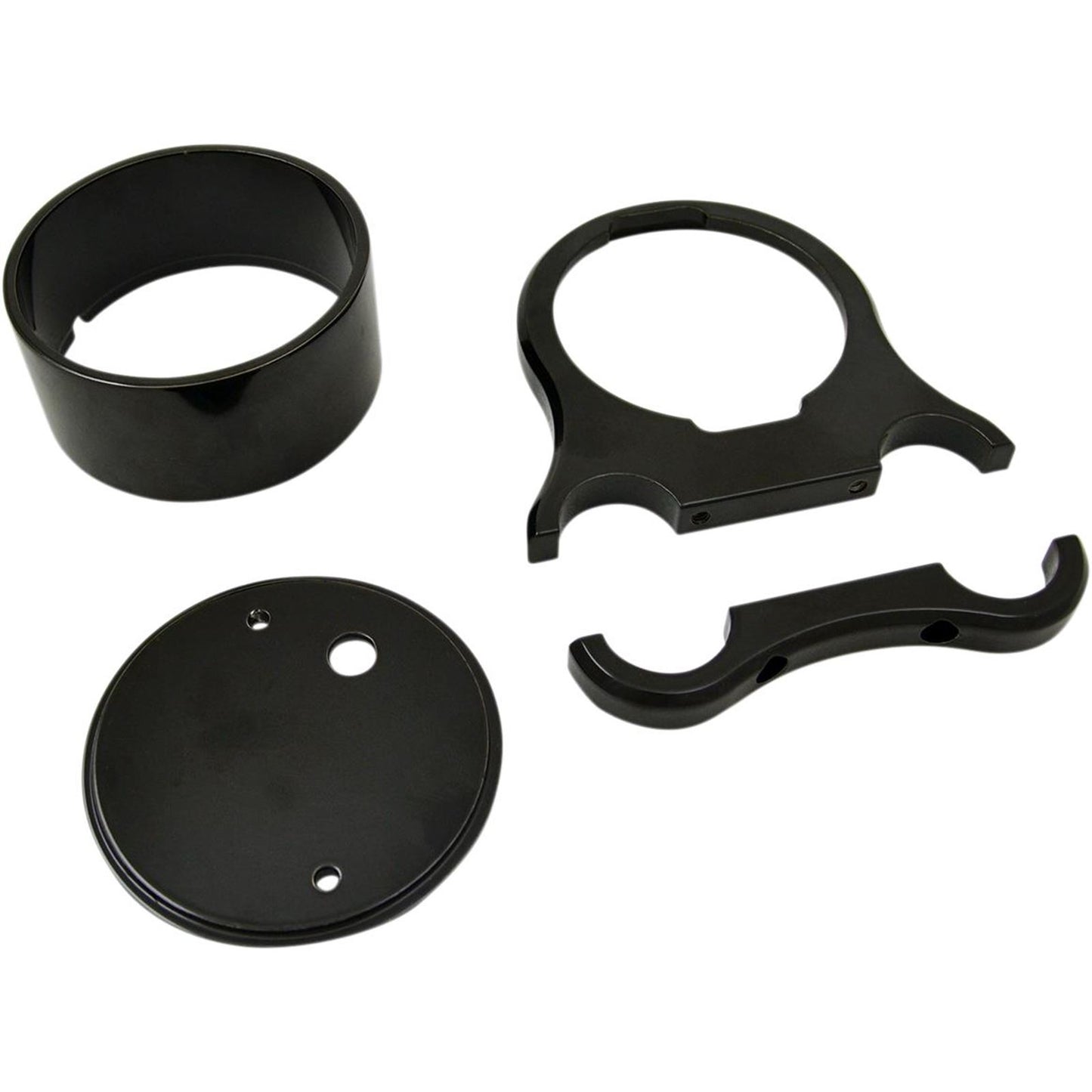 Drag Specialties 1.25" T-Bar Single Gauge Mount - Gloss Black 2201-0200_254336