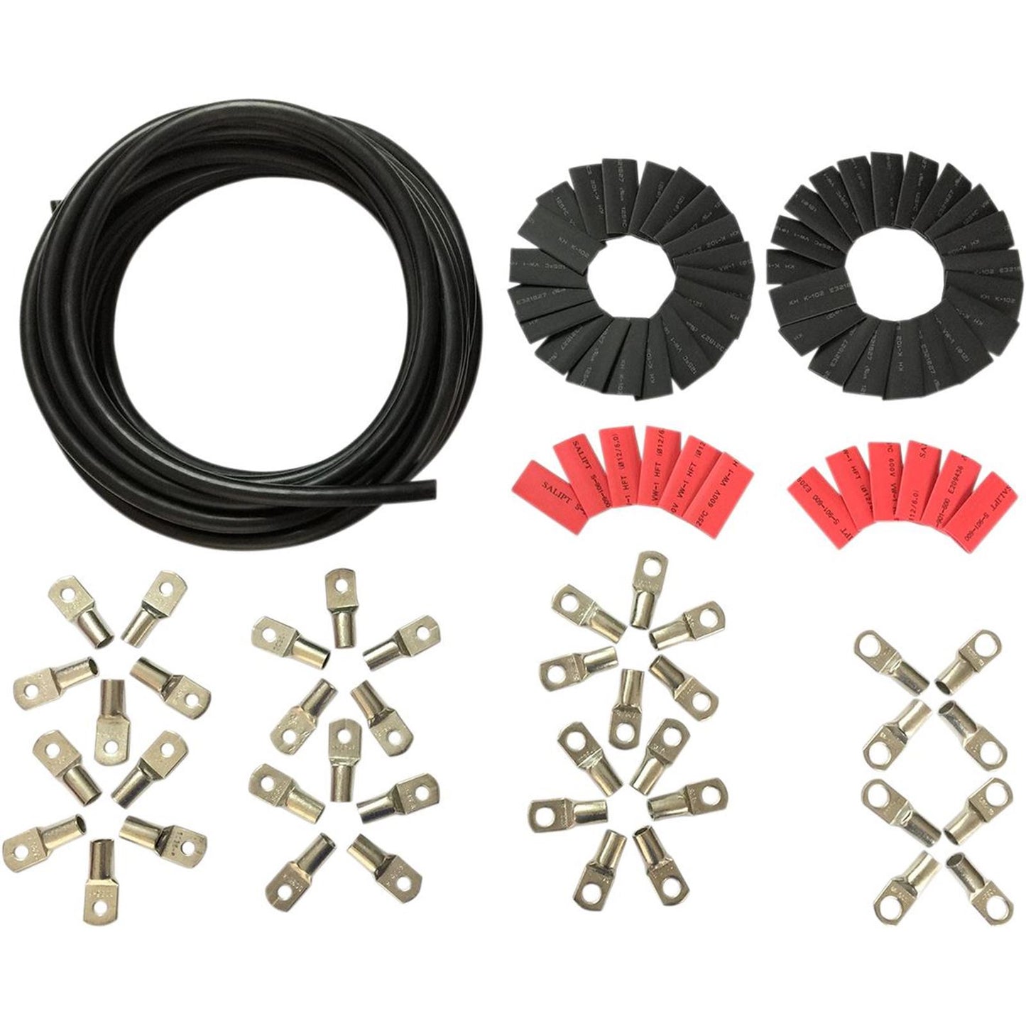 Drag Specialties Custom Battery Cable Kit for Harley Davidson - Black 2113-0672_254350