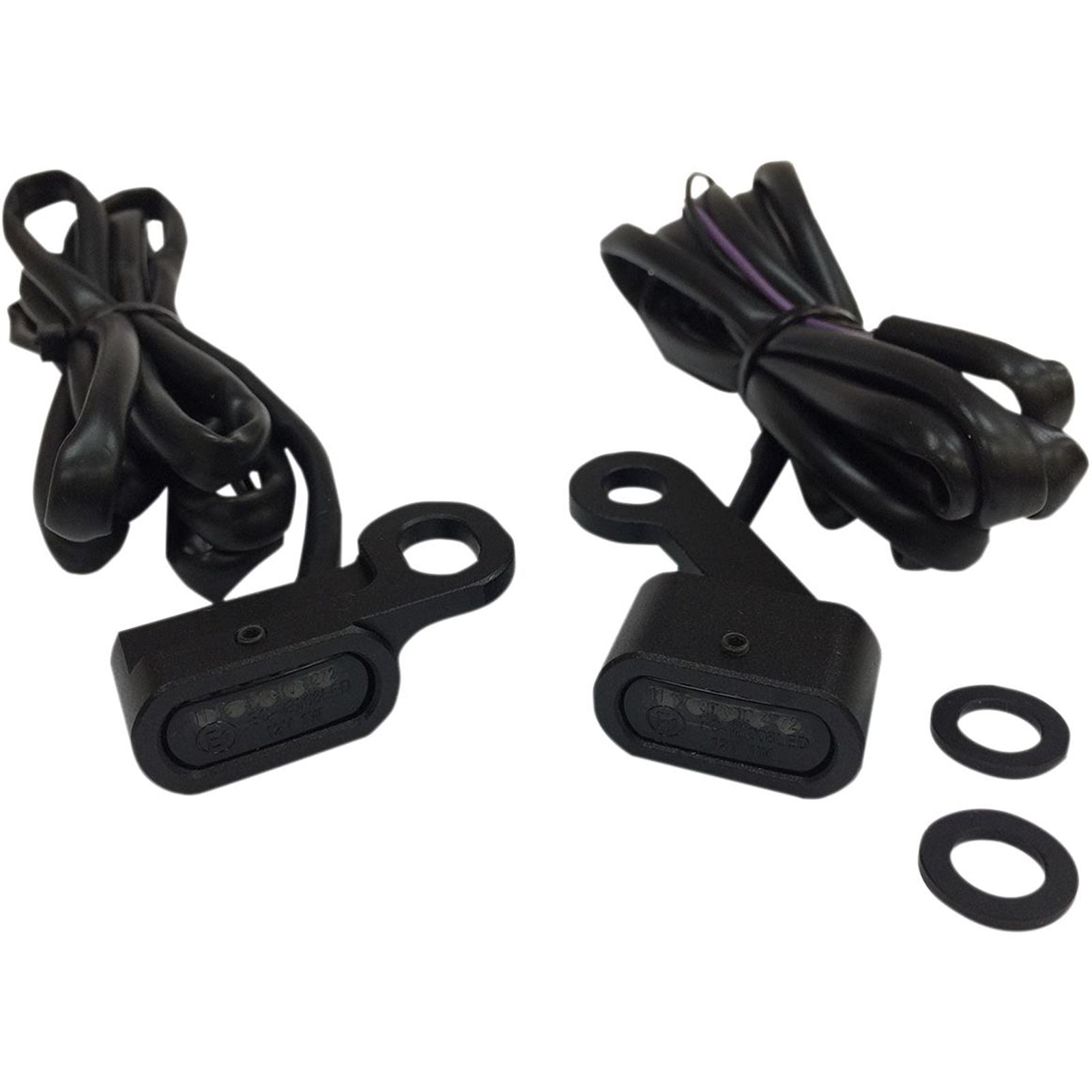 Drag Specialties LED Handlebar Marker Lights - XL - Black/Smoke 2040-2139_254396