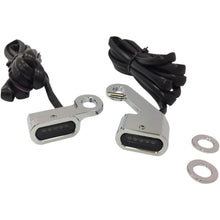 Drag Specialties LED Handlebar Marker Lights - Mech. Clutch - Chrome/Smoke 2040-2141_254398