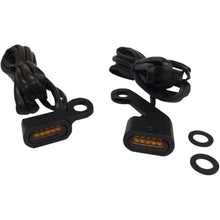 Drag Specialties LED Handlebar Marker Lights - Mech. Clutch - Black/Amber 2040-2142_254399