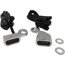 Drag Specialties LED Handlebar Marker Lights - Chrome/Smoke 2040-2133_254403