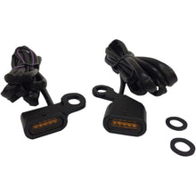 Drag Specialties LED Handlebar Marker Lights - Black/Amber 2040-2134_254405