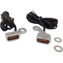 Drag Specialties LED Handlebar Marker Lights - XL - Chrome/Amber 2040-2136_254407