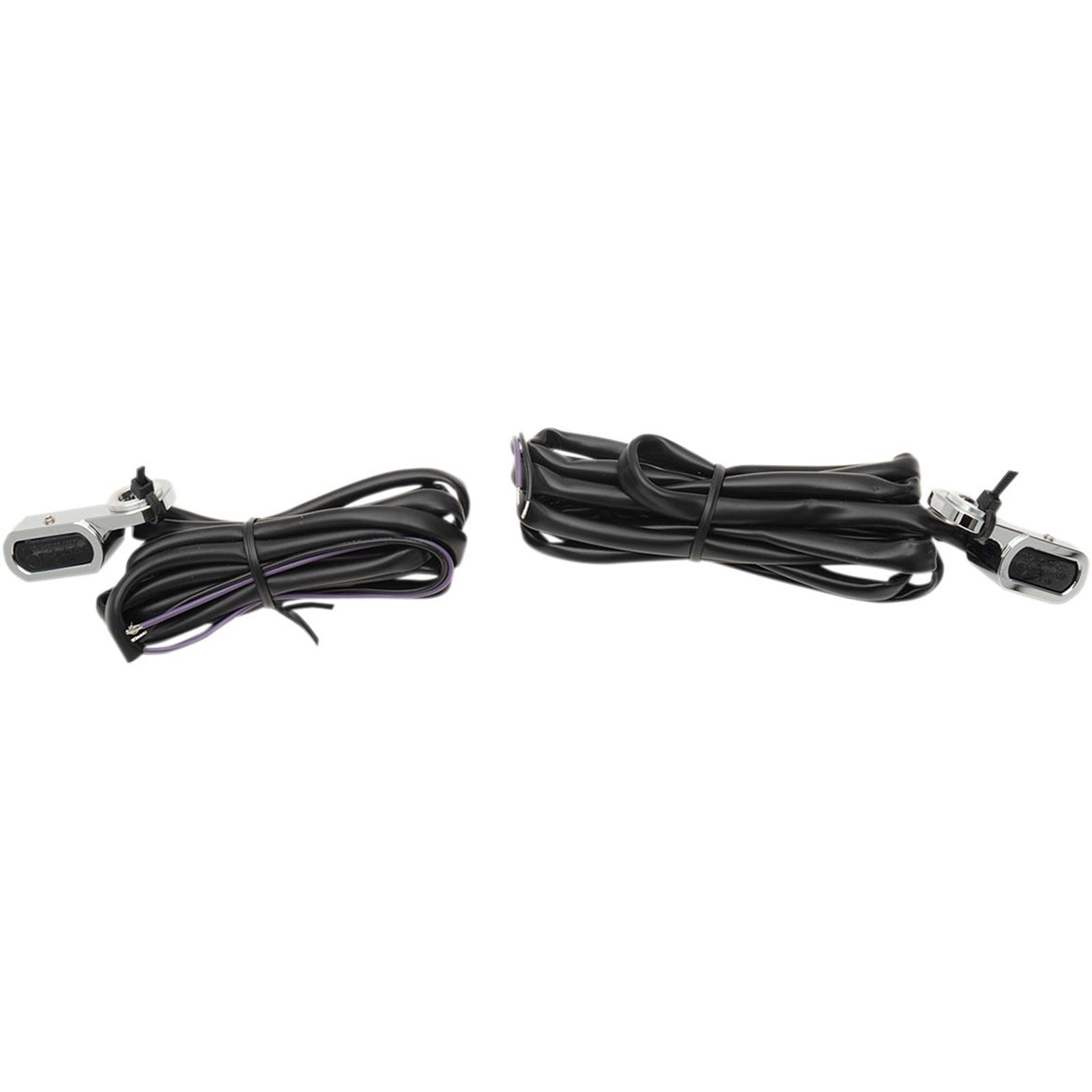 Drag Specialties LED Handlebar Marker Lights - Hydraulic Clutch - Chrome/Smoke 2040-2129_254413