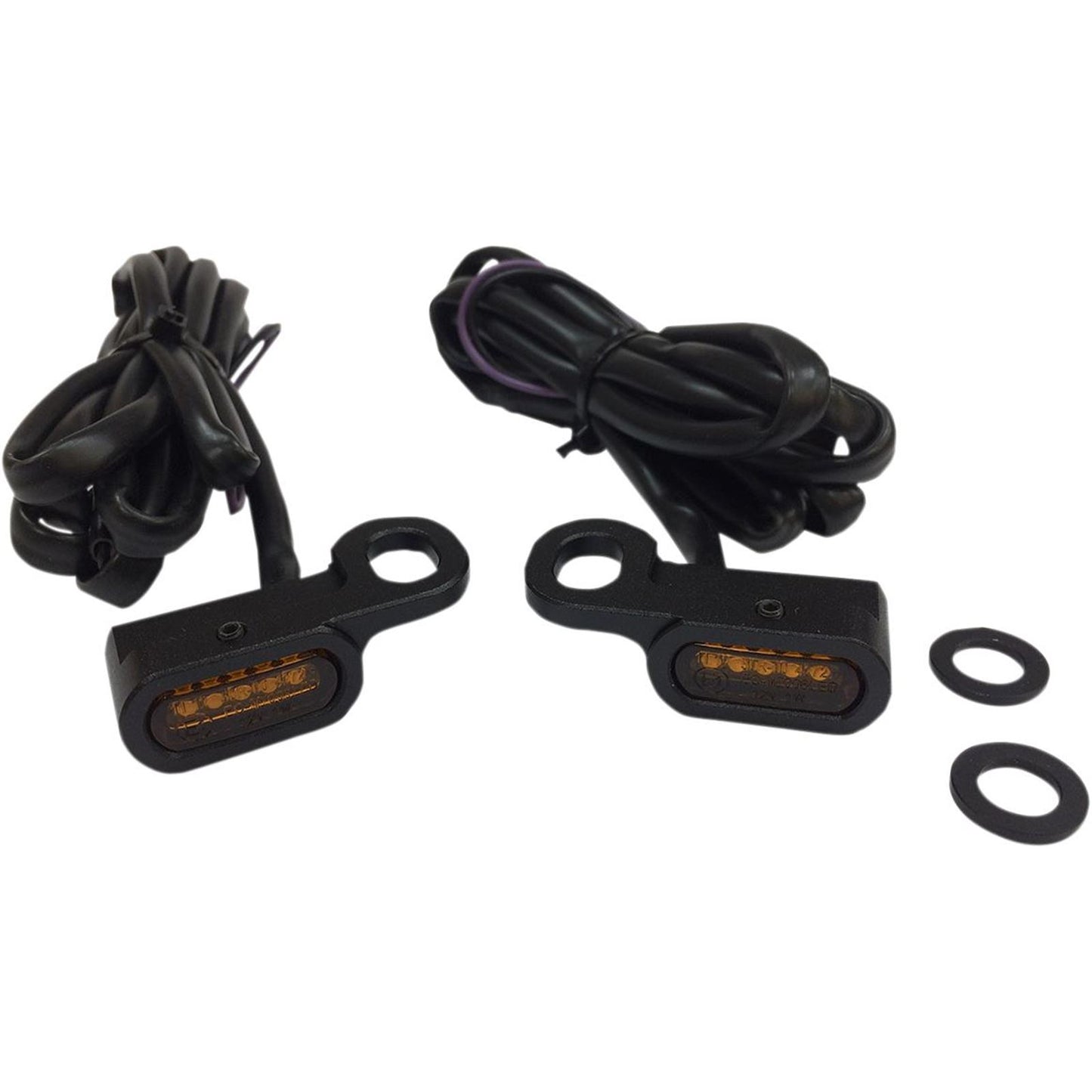 Drag Specialties LED Handlebar Marker Lights - Hydraulic Clutch - Black/Amber 2040-2130_254416