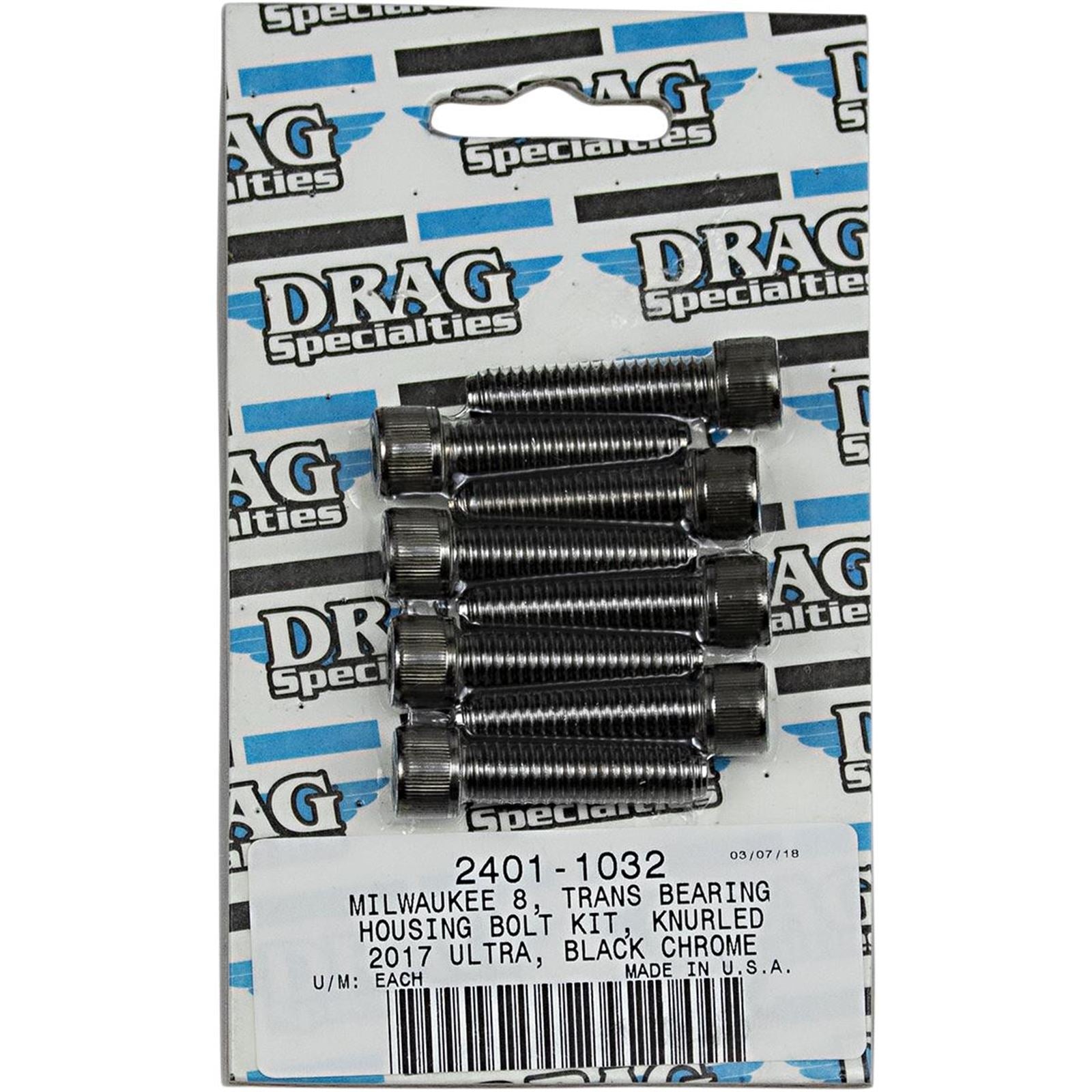 Drag Specialties Bolt Kit Milwaukee-Eight Transmission Bearing Knurled Specialties 2401-1032_254474